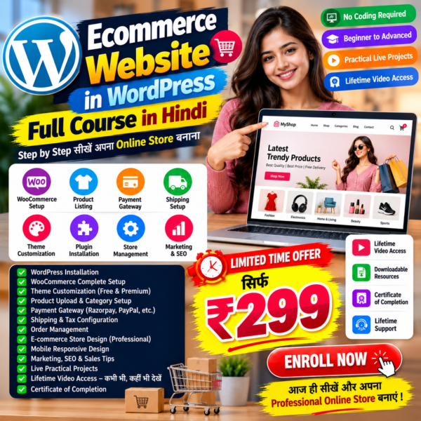 E-commerce Website in WordPress – Full Course in Hindi